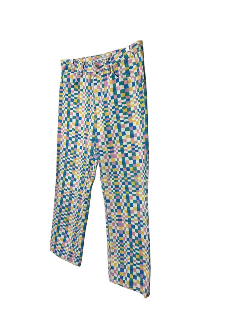ZARA PASTEL CHECKERED JEANS