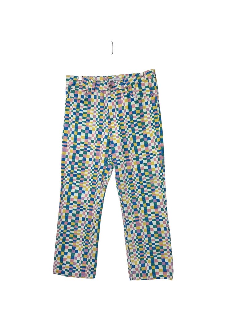 ZARA PASTEL CHECKERED JEANS