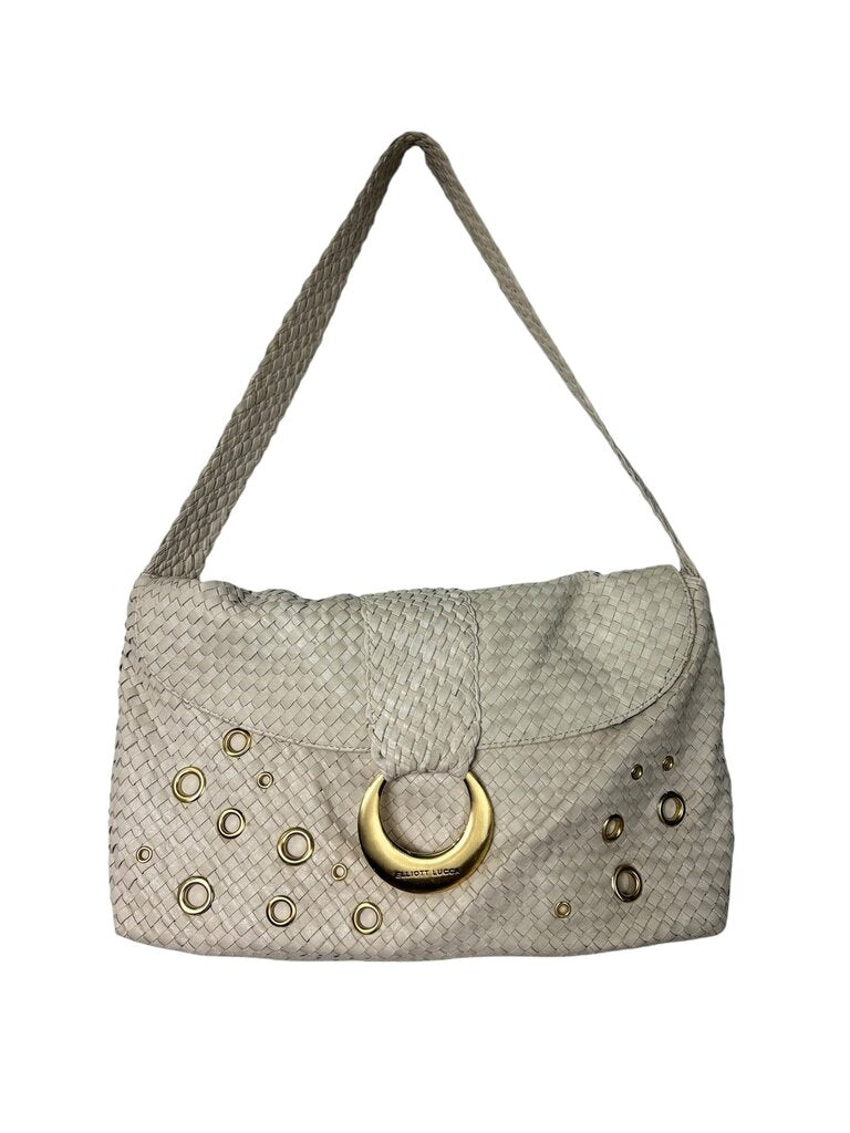 ELLIOT LUCA WOVEN FLAP SHOULDER BAG