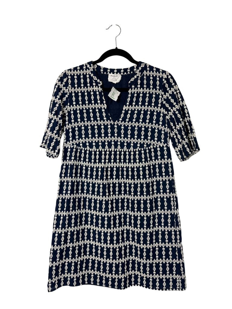 MAISON 123 GEO PATTERN SHIFT DRESS