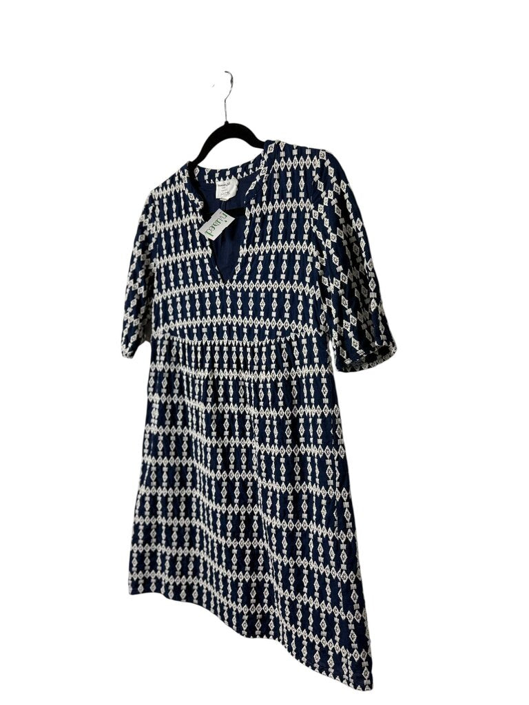 MAISON 123 GEO PATTERN SHIFT DRESS