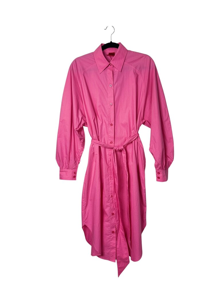 HUGO BELTED ASYM SHIRT DRESS