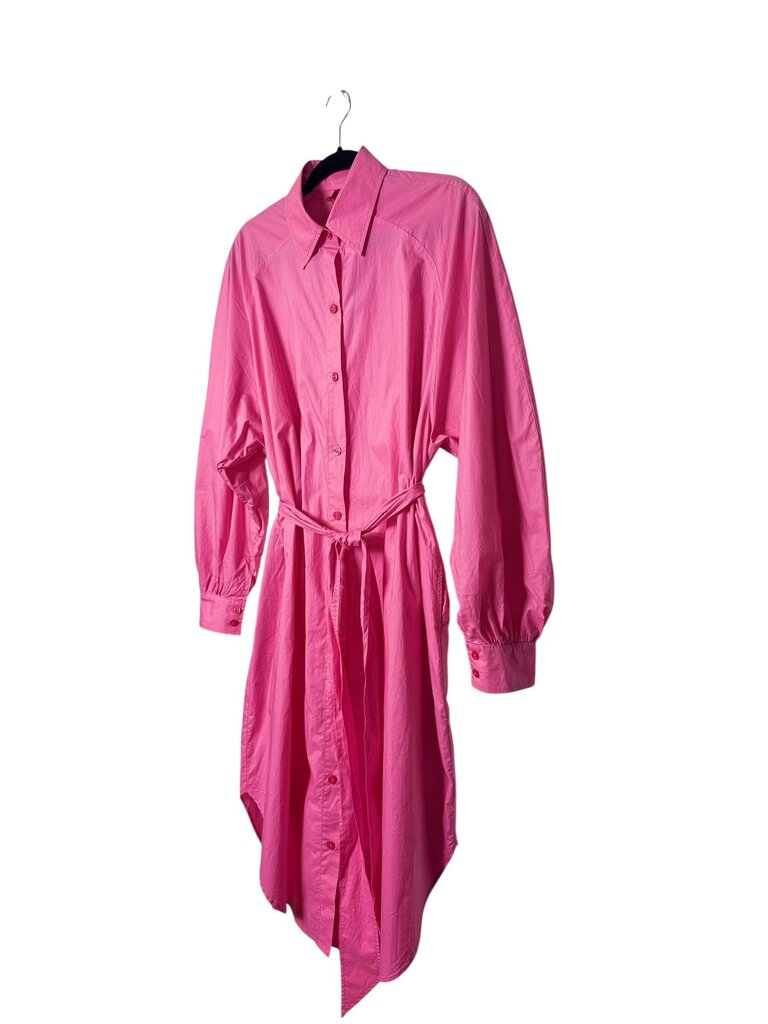 HUGO BELTED ASYM SHIRT DRESS
