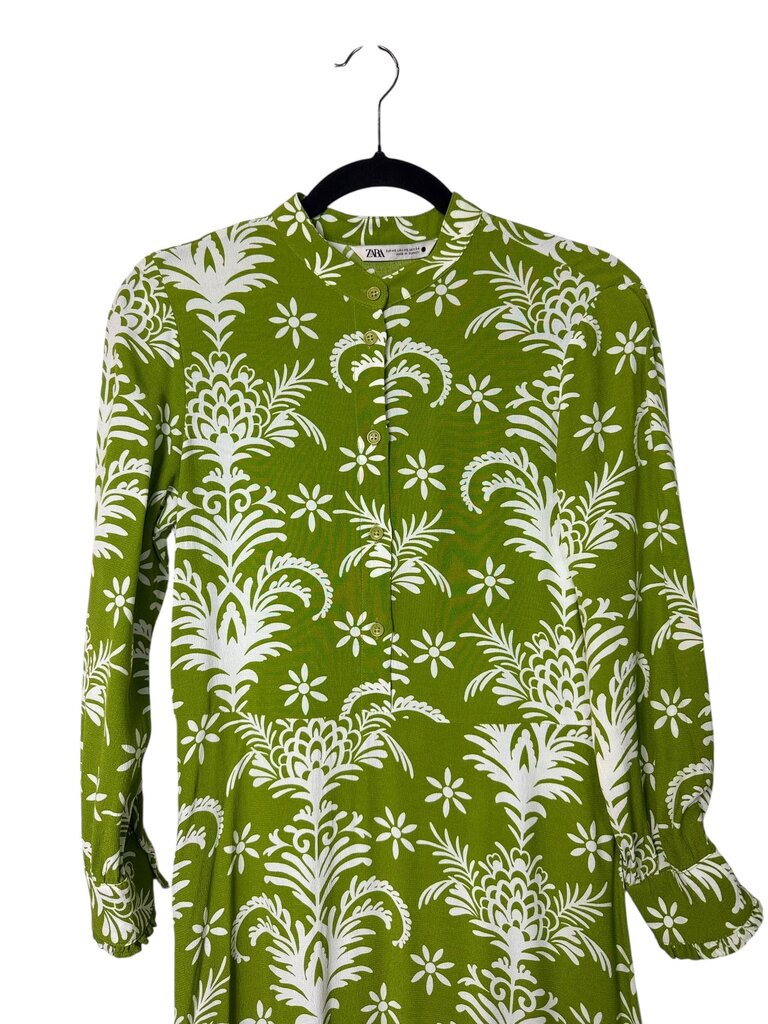 ZARA FLORAL BUTTON MAXI DRESS