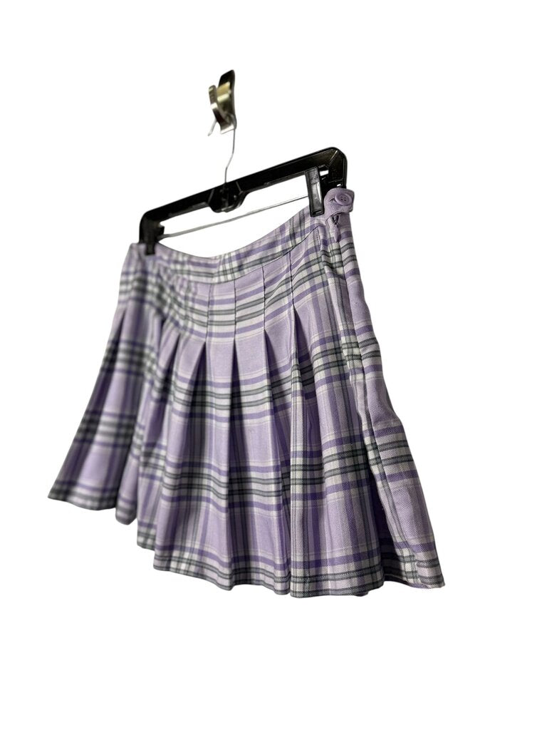 FOREVER 21 PLAID PLEATED MINI SKIRT