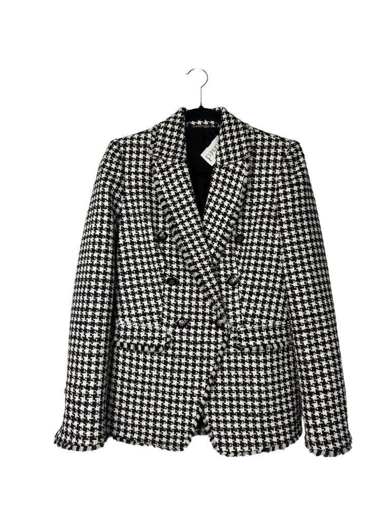 ELIE TAHARI SHIMMER HOUNDSTOOTH BLAZER