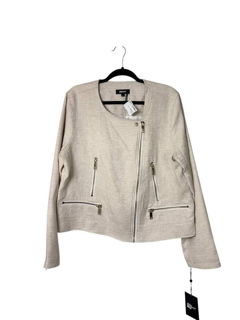 DKNY WOVEN MOTO JACKET