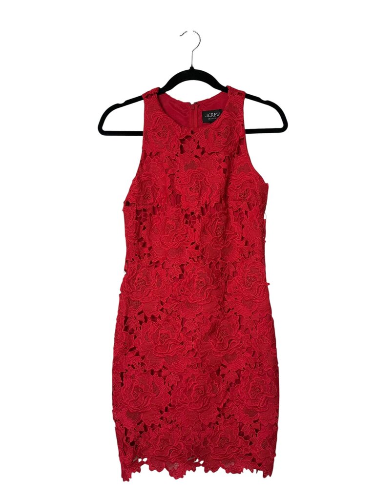 J. CREW LACE OVERLAY FITTED DRESS