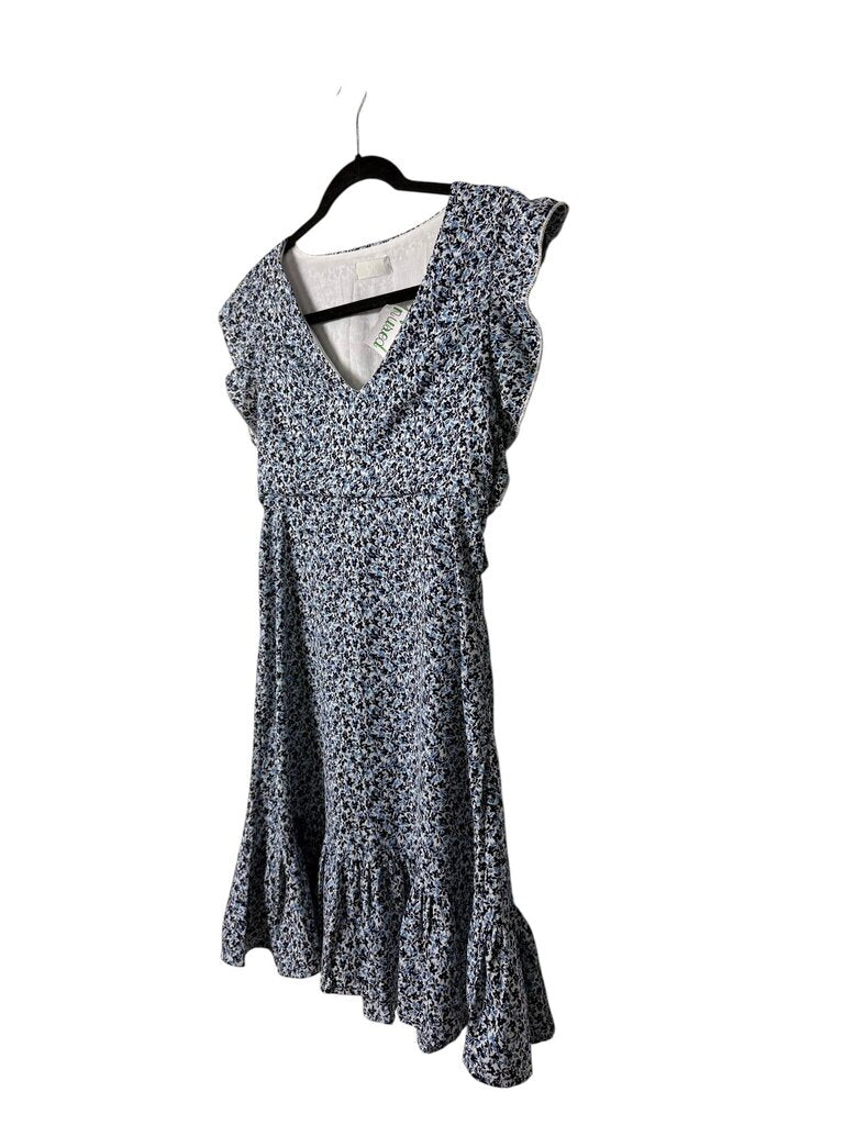 Q2 RUFFLE FLORAL DRESS