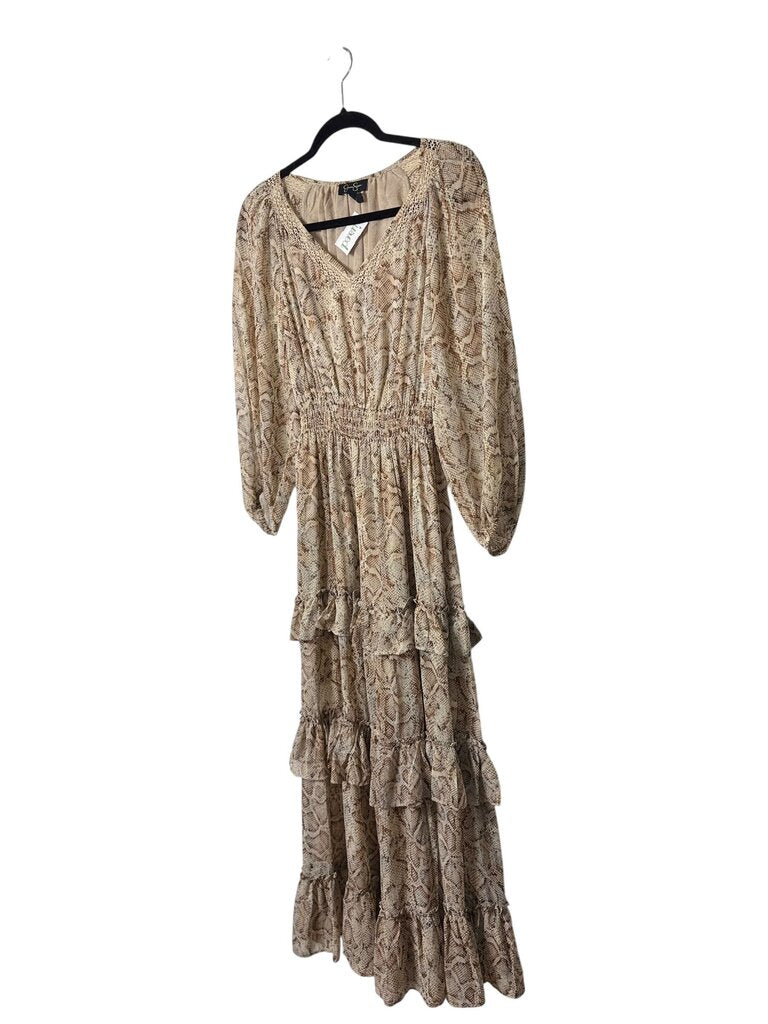 JESSICA SIMPSON SNAKE PRINT MAXI DRESS