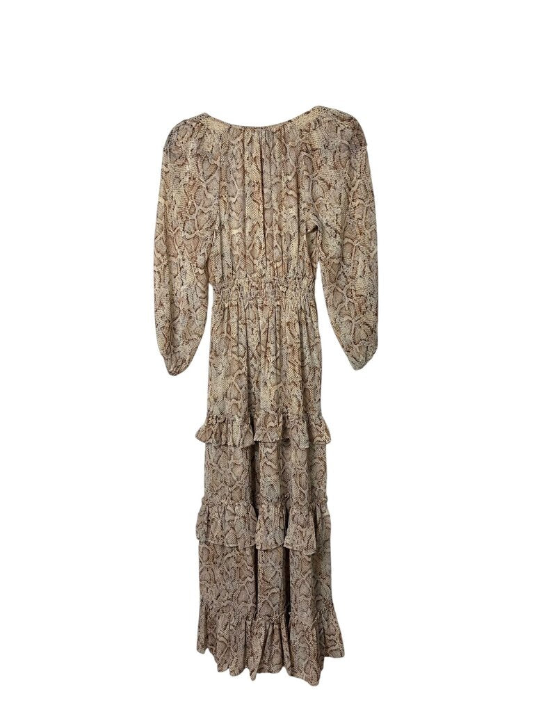 JESSICA SIMPSON SNAKE PRINT MAXI DRESS