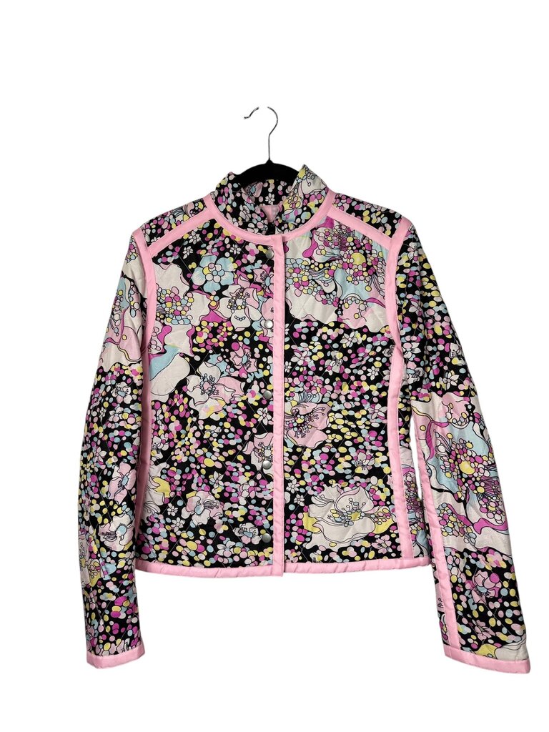 SILKLAND QUILTED FLORAL/DOT JACKET