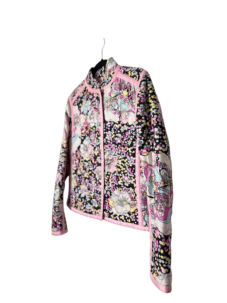SILKLAND QUILTED FLORAL/DOT JACKET