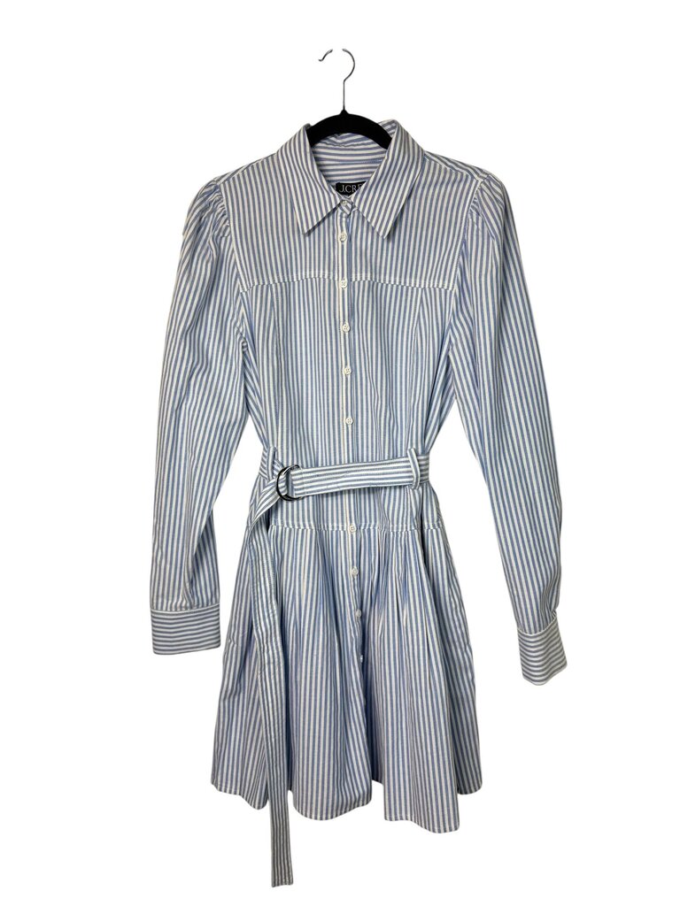 J. CREW PINSTRIPE SHIRT DRESS