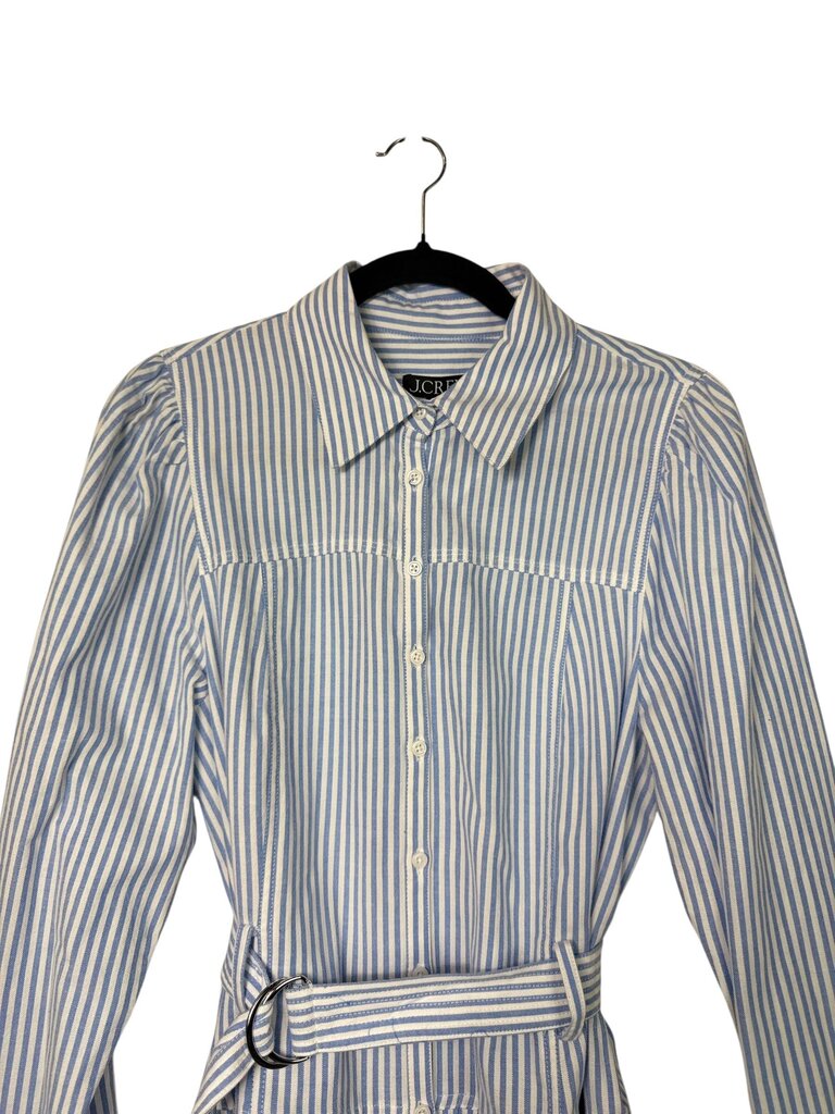 J. CREW PINSTRIPE SHIRT DRESS