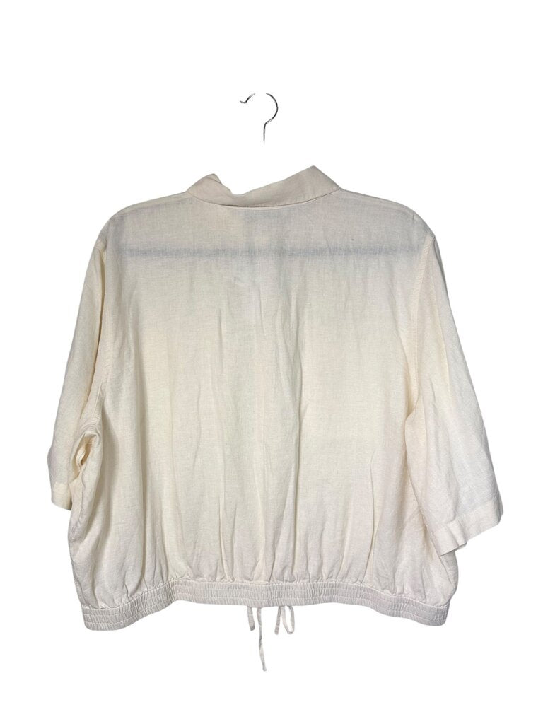 LOFT LINEN BLEND BLOUSE
