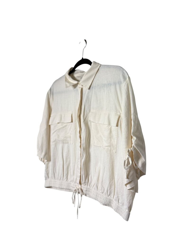 LOFT LINEN BLEND BLOUSE