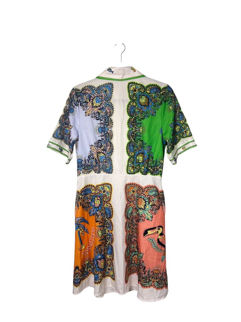 SEA LIFE PATTERN SHIRT DRESS