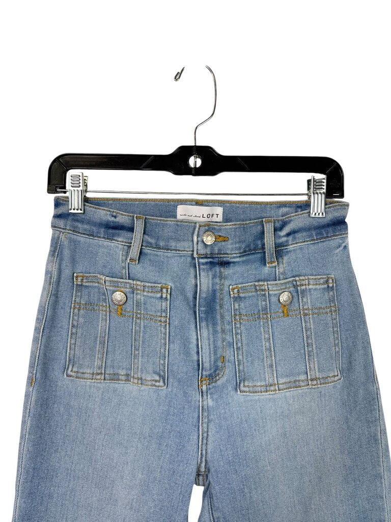 LOFT HIGH RISE STRAIGHT LEG JEANS