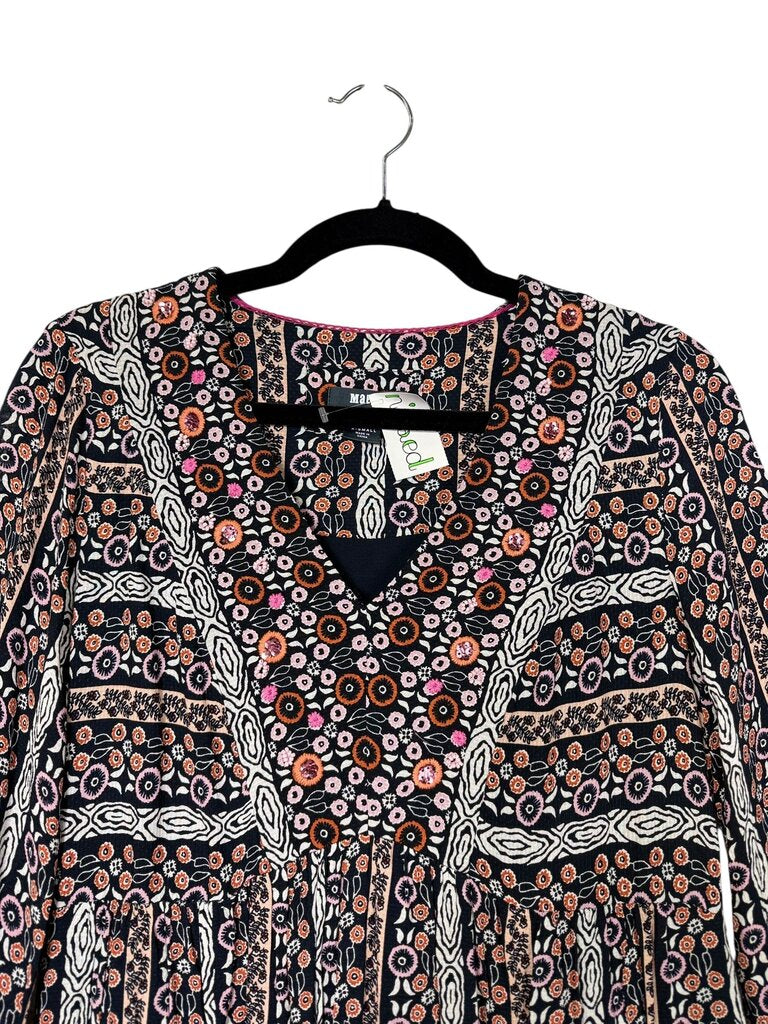 MAEVE BEADED FLORAL SMOCK DRESS