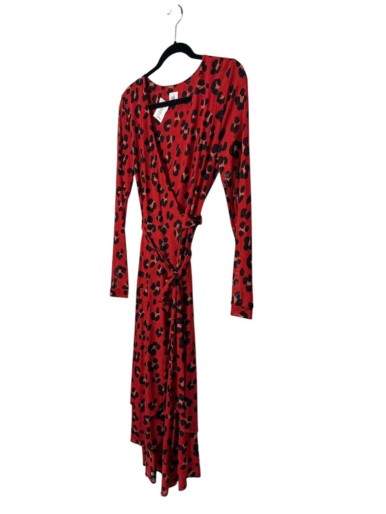 CABI CHEETAH PRINT MESH WRAP DRESS
