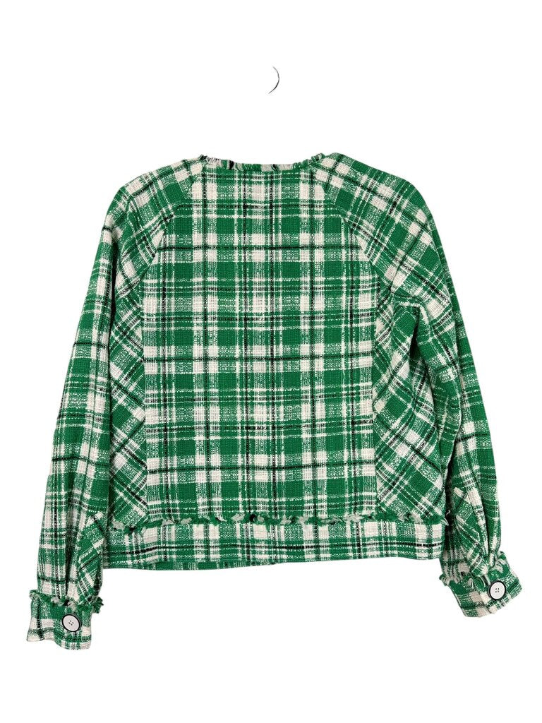 CABI PLAID BUTTON JACKET