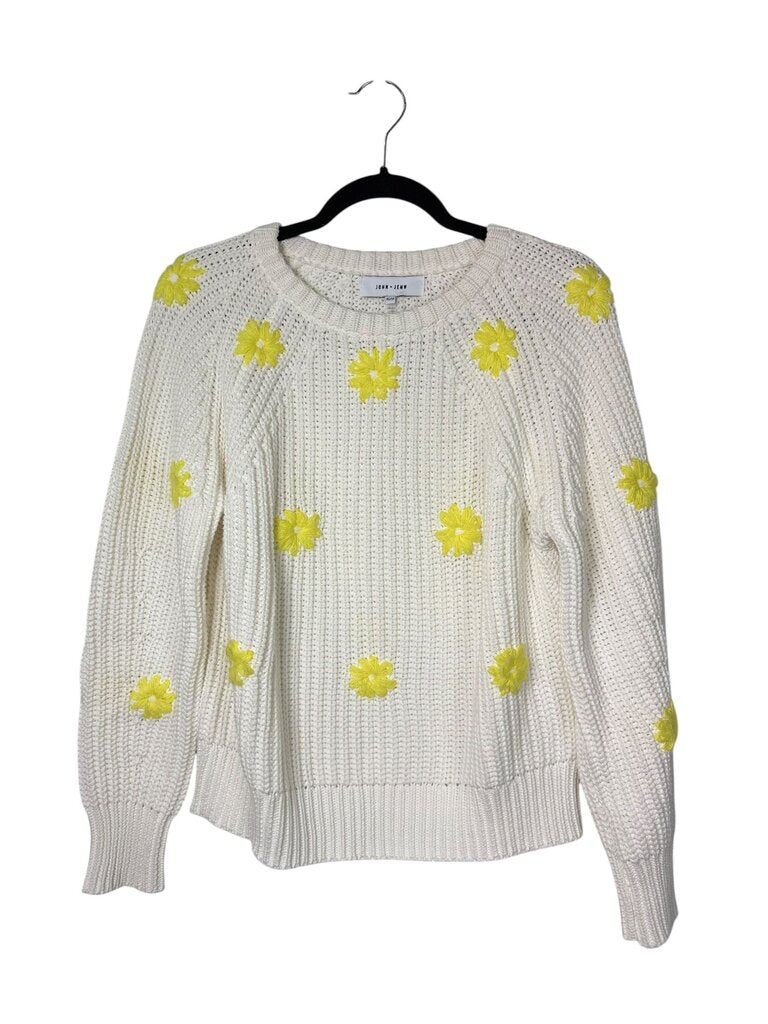 JOHN + JENN FLORAL KNIT SWEATER