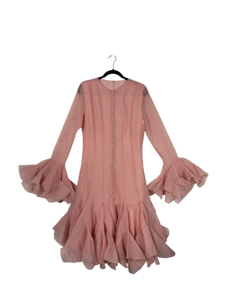 SUNFERE FLARE SLEEVES/HEM BUTTON DRESS