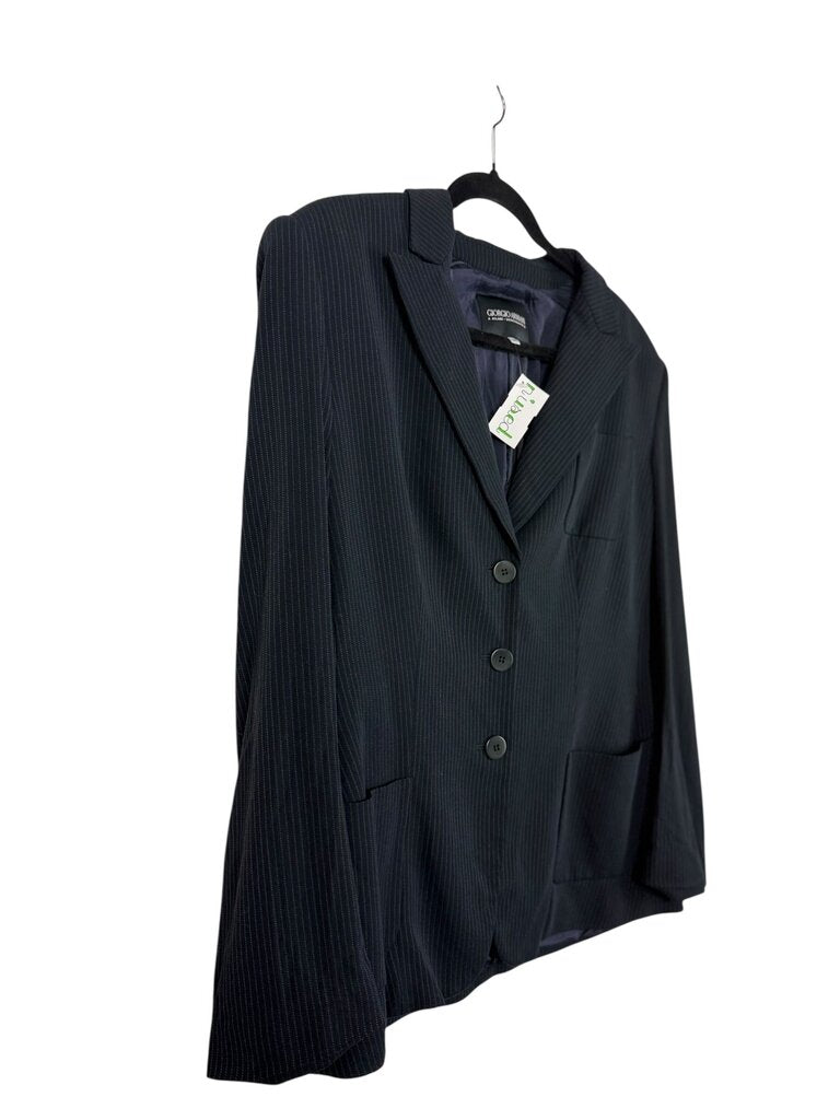 GIROGIO ARMANI PINSTRIPE SILK/WOOL BLAZER