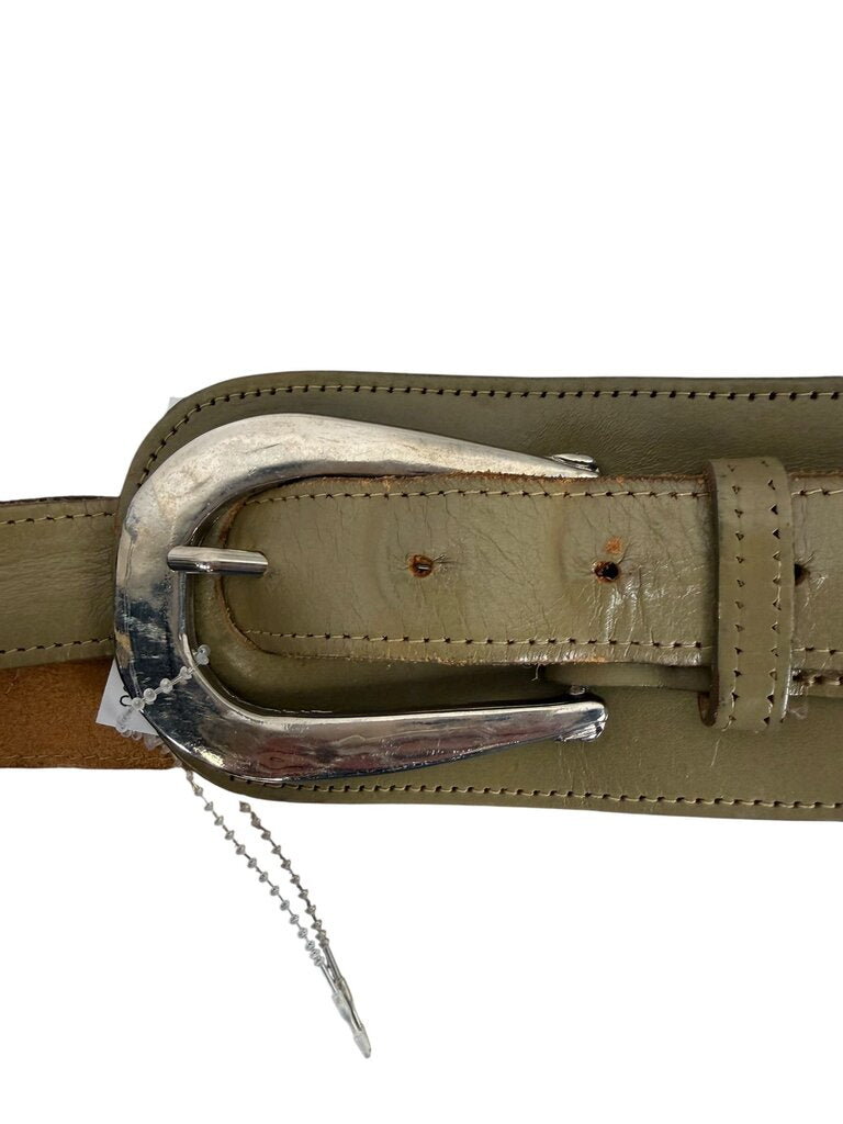 LEATHER ASYM BUCKLE BELT