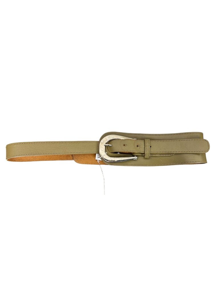 LEATHER ASYM BUCKLE BELT