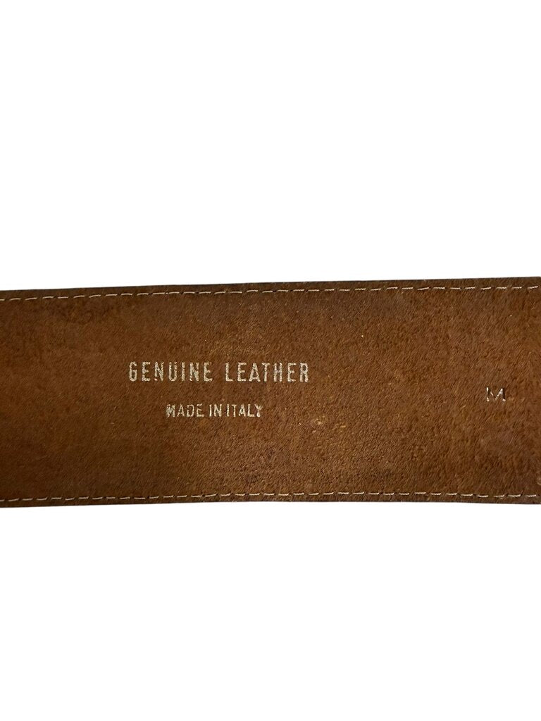 LEATHER AND SILVER WAIST CINCHING BELT