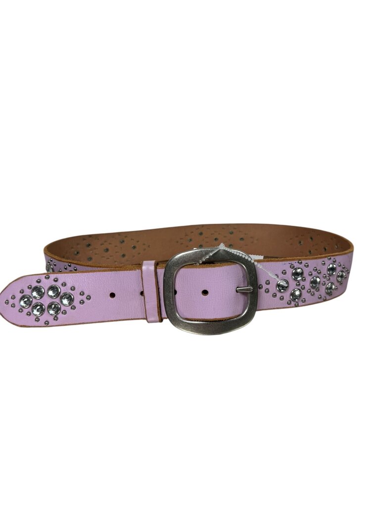 LINEA PELLE LEATHER & RHINESTONE BELT