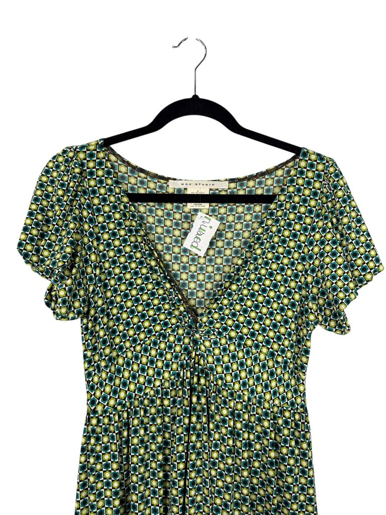 MAX STUDIO FLORAL CHECK DRESS