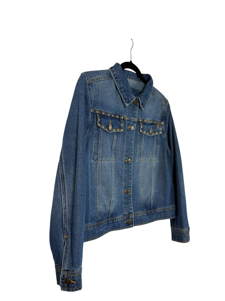 FRYE GOLD STUDDED DENIM JACKET
