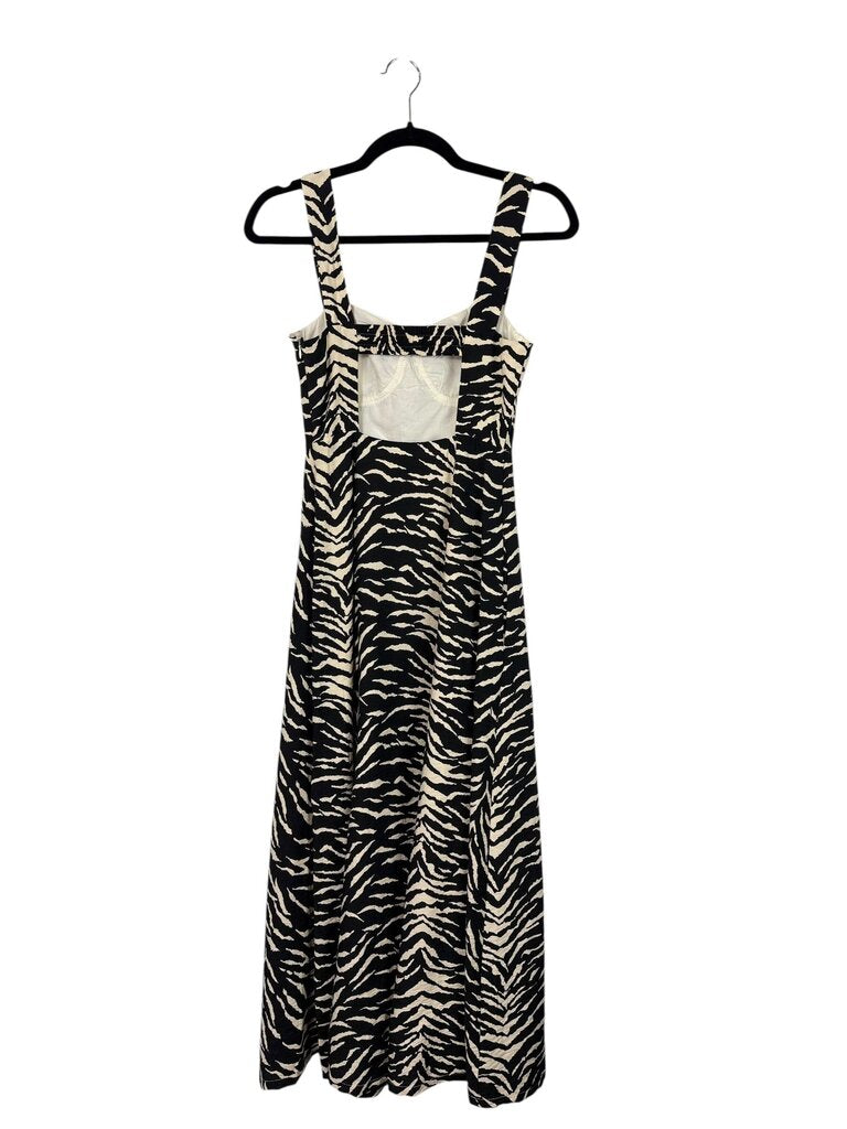 ENDLESS ROSE ZEBRA PATTERN MIDI DRESS