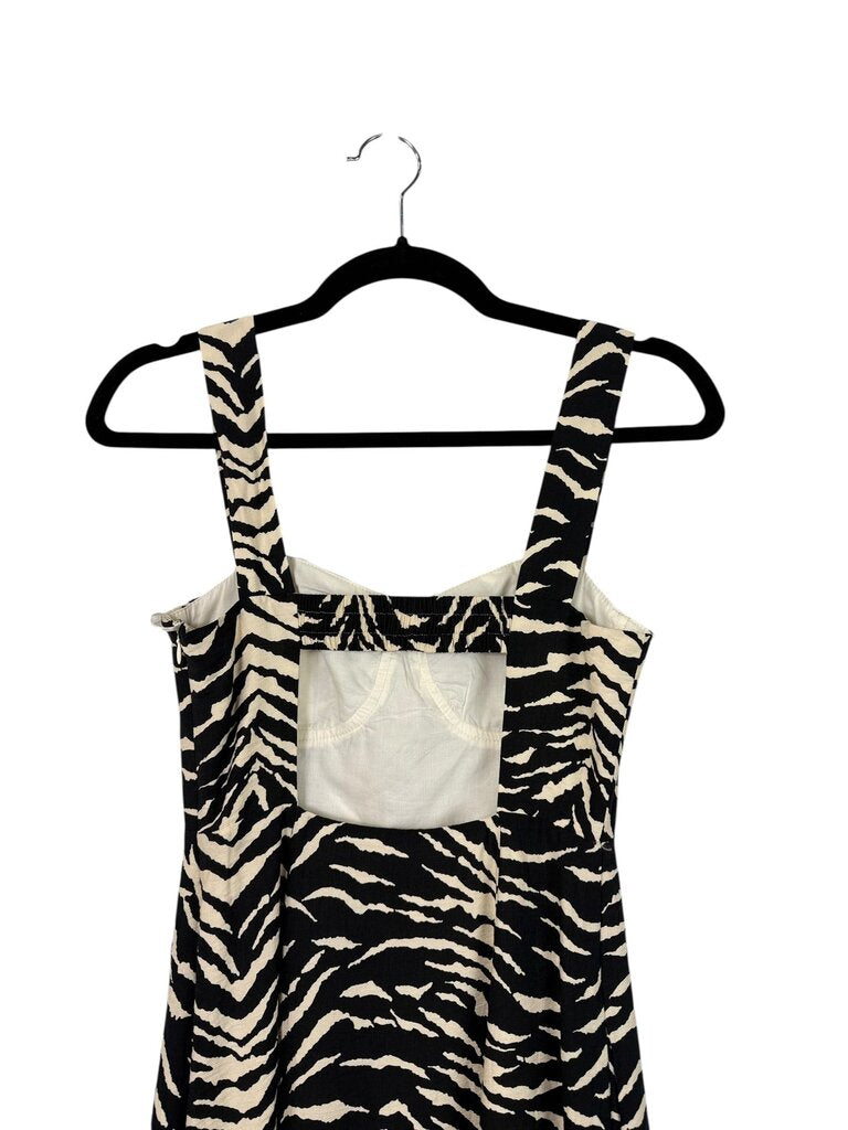 ENDLESS ROSE ZEBRA PATTERN MIDI DRESS