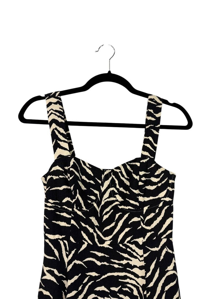 ENDLESS ROSE ZEBRA PATTERN MIDI DRESS