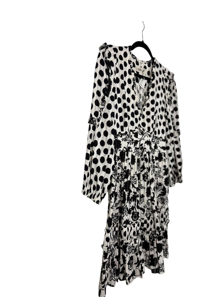 DIANE VON FURSTENBERG POLKA DOT & FLORAL DRESS