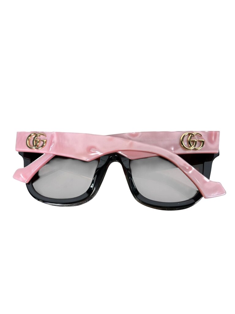 GUCCI RECTANGULAR PINK SUNGLASSES