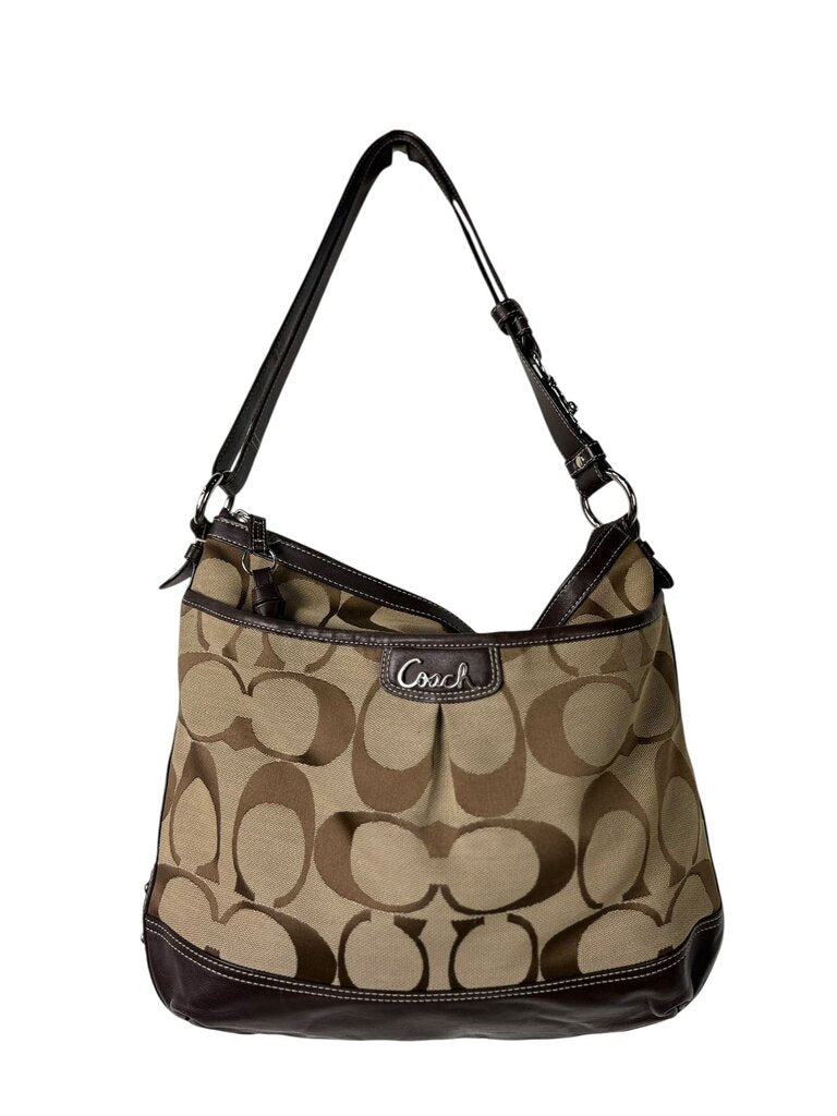 COACH FABRIC LOGO SHOULDER BAG