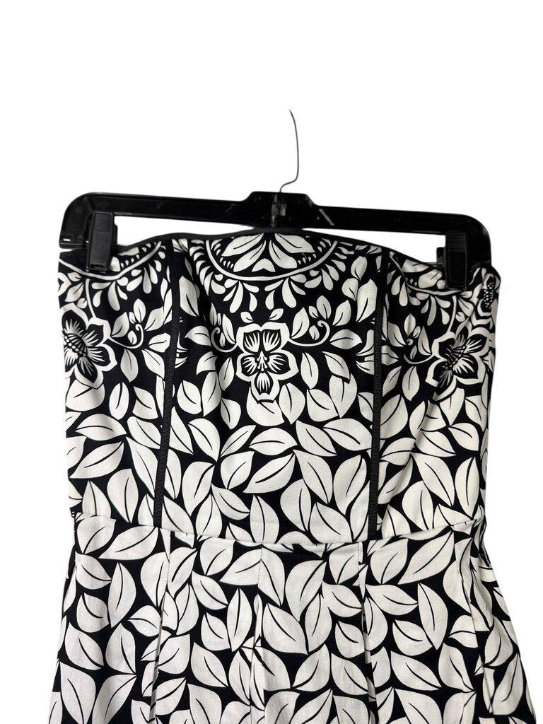 WHBM STRAPLESS LEAF/FLOWER PATTERN