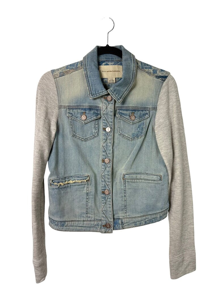 PILCRO DISTRESSED DENIM JACKET