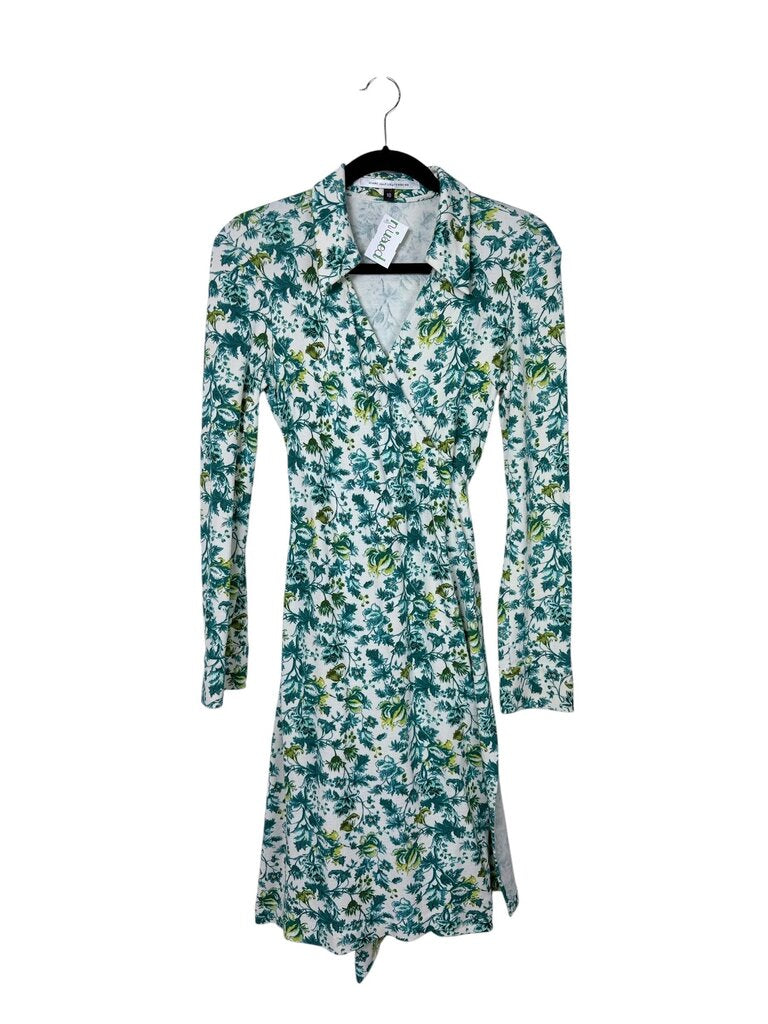 DIANE VON FURSTENBERG FLORAL WRAP DRESS