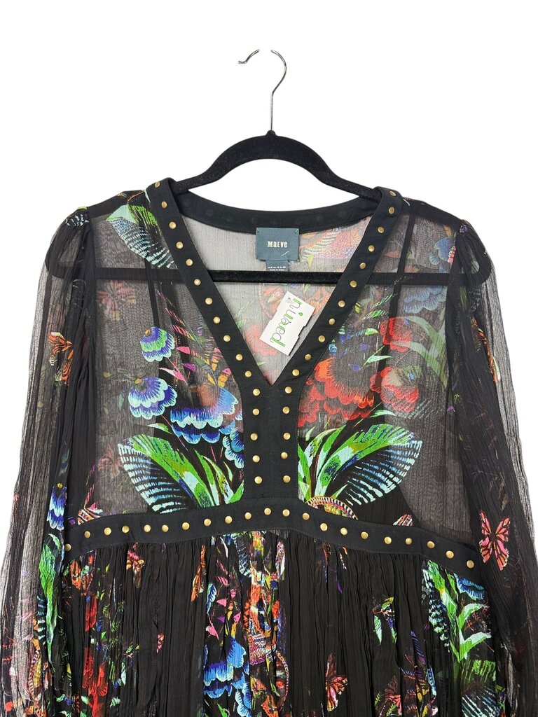 MAEVE SHEER FLORAL DRESS WITH SLIP