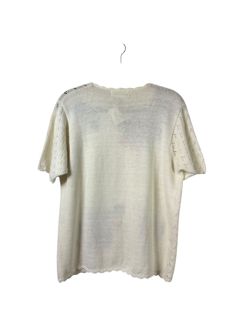 ALFRED DUNNER FLORAL KNIT SWEATER