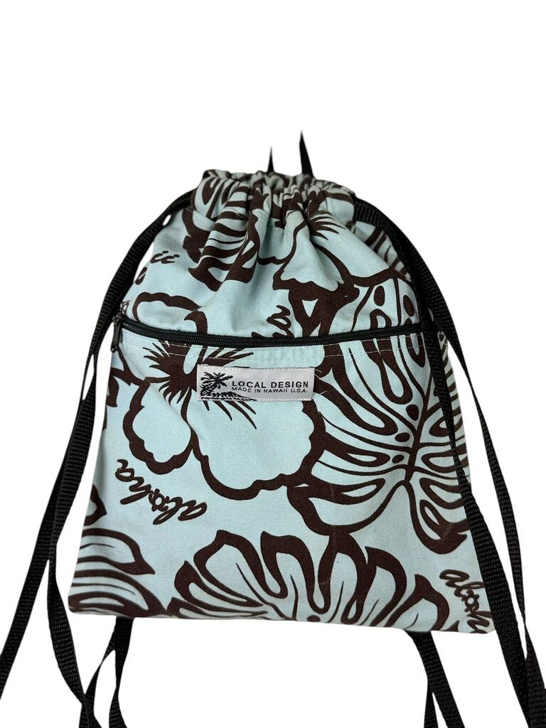 DRAWSTRING HIBISCUS FLOWER BACKPACK