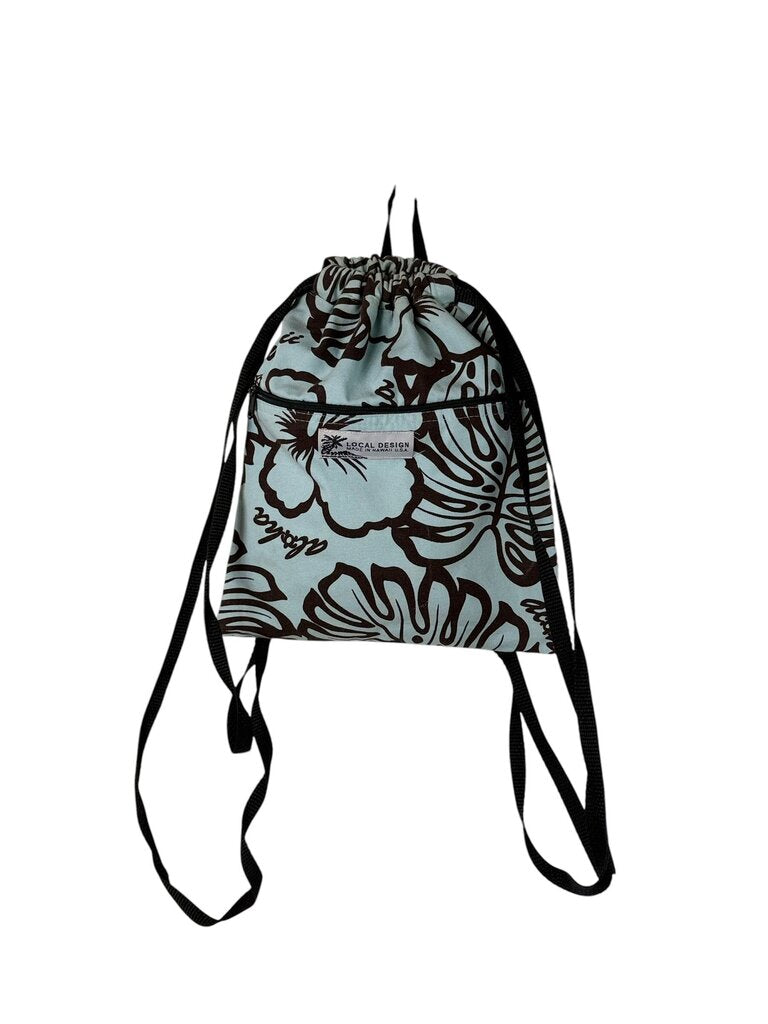 DRAWSTRING HIBISCUS FLOWER BACKPACK