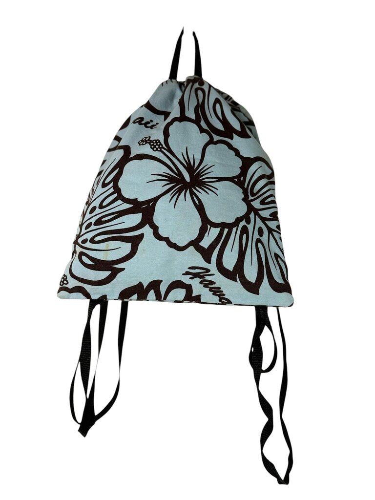 DRAWSTRING HIBISCUS FLOWER BACKPACK