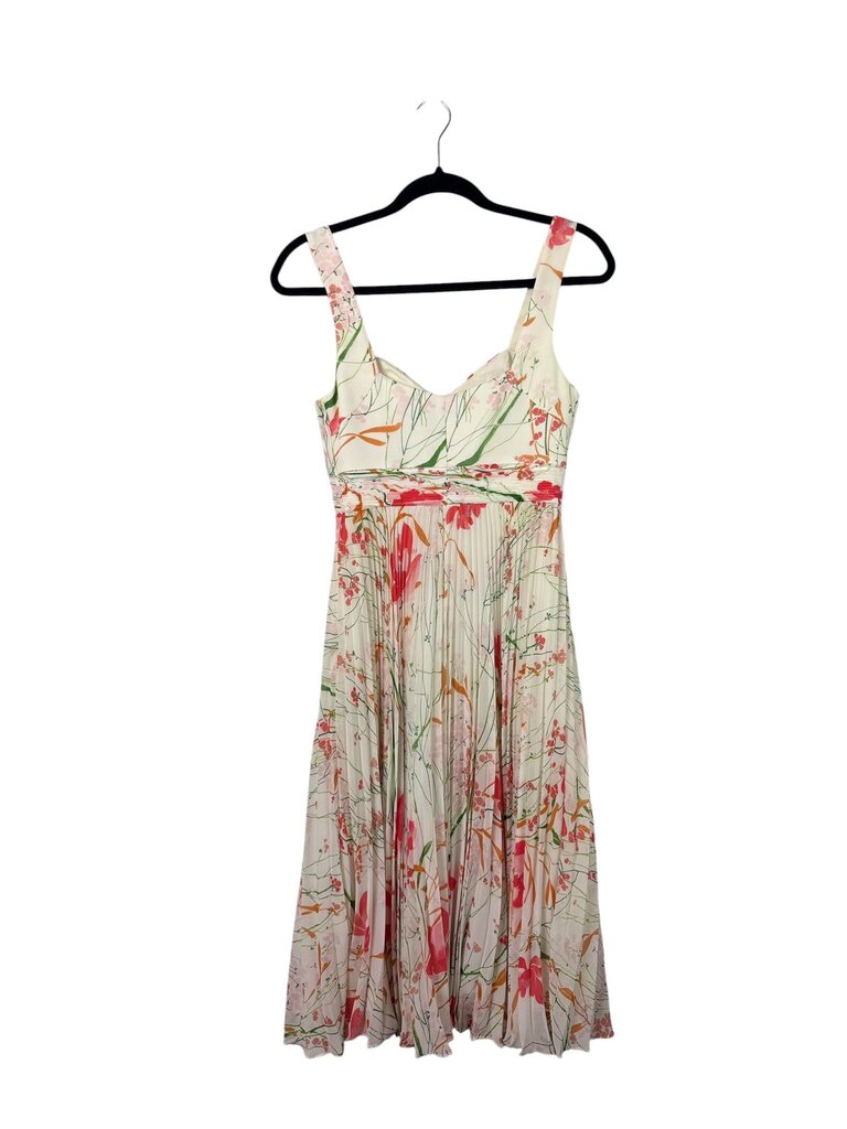 KAREN MILLEN FLORAL PLEATED DRESS